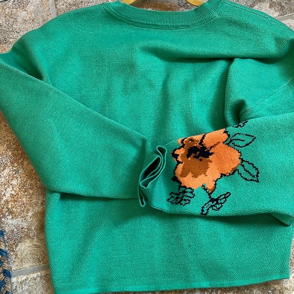 Anthropologie x Sonal Nathwani Camryn Cropped Crewneck Sweater Size XL NWT - Picture 6 of 15